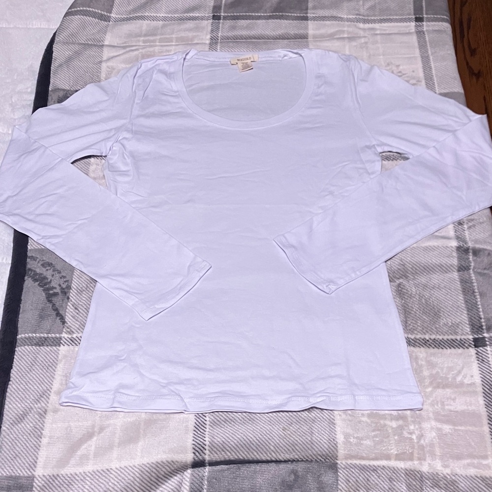 Bozzolo Women's Classic White Long Sleeve Top